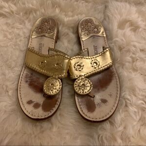Jack Rogers Gold Sandals